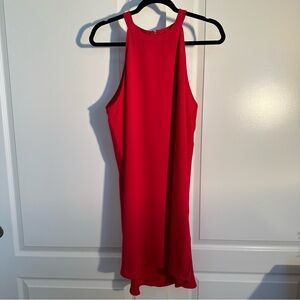 Adrienne Vittadini High Neck Red Shift Dress Size L NWT